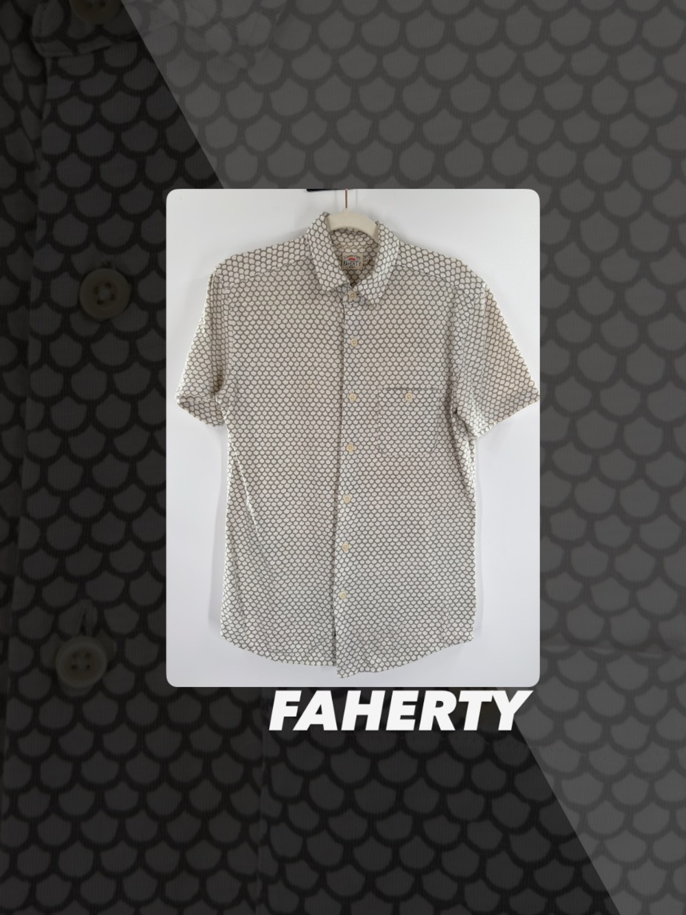 GUC Faherty Coast White Fishscale Shirt